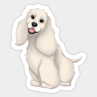 Buff Cocker Spaniel Dog Sticker